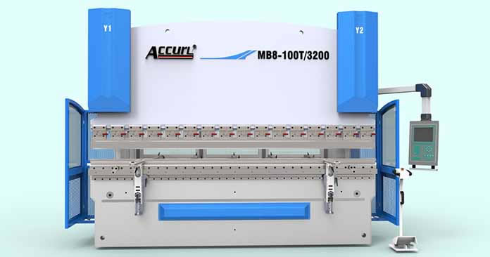 Prensa dobradeira hidráulica CNC com 3 eixos, série MB8